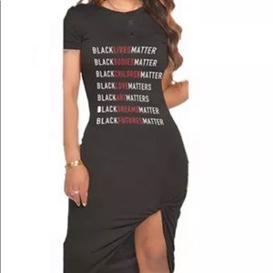 Beautiful and sexy form fitting black dress